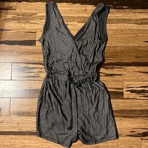 pinstripe romper - all in favor